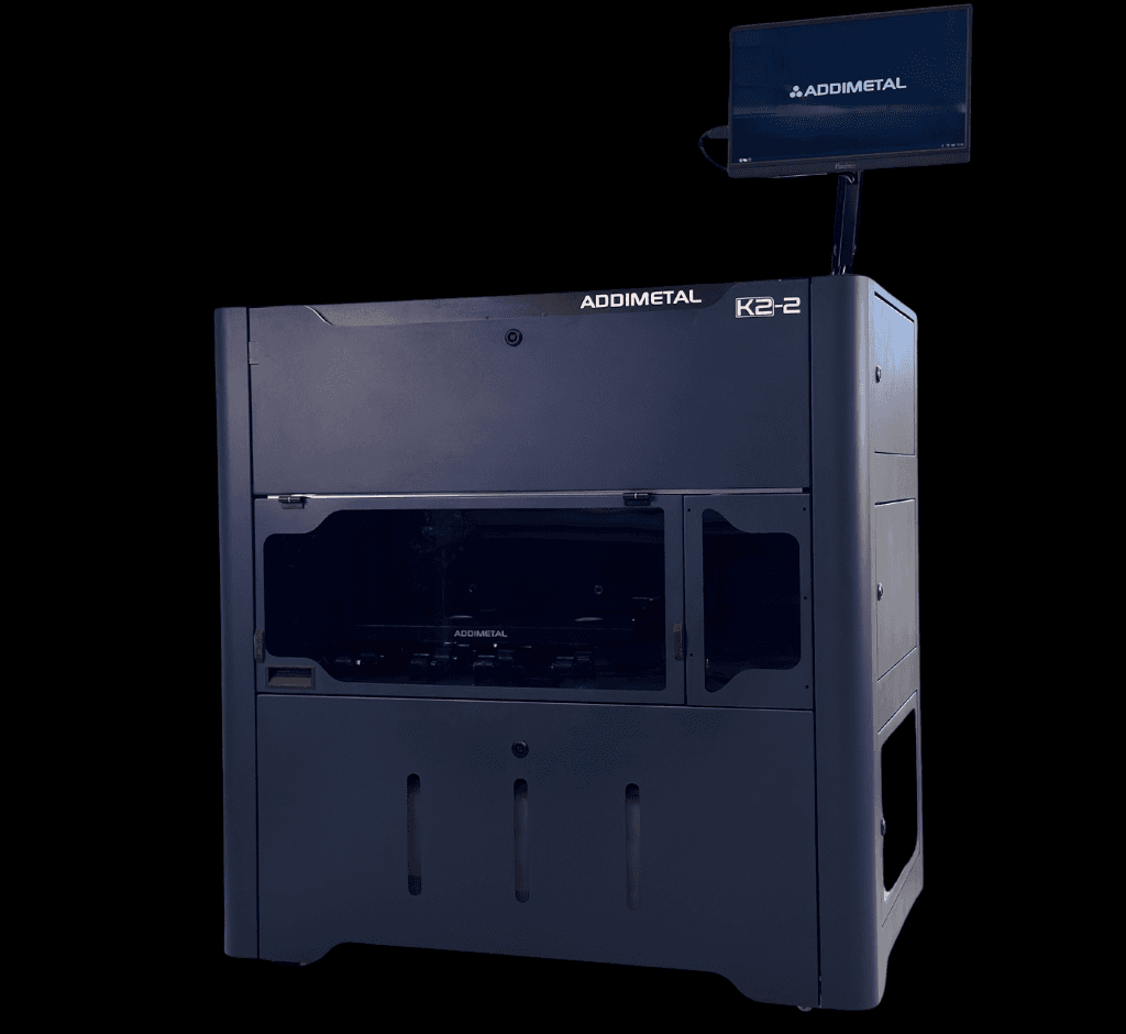 Addimetal's K2-2 metal 3D printer using Binder Jetting technology for additive manufacturing