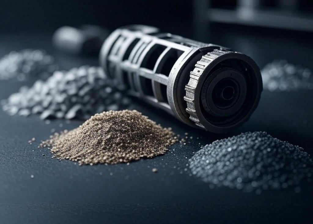 Mechanical part printed using Binder Jetting with ceramic and 316L stainless steel powders